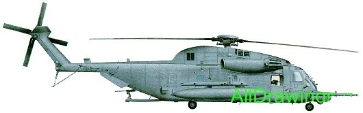 Sikorsky CH-53 Sea Stallion aircraft drawings (figures)